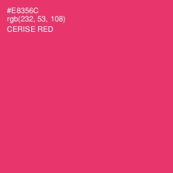 #E8356C - Cerise Red Color Image